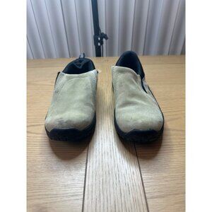 Faded Glory Size 7 Slip-On Suede Shoes Beige & Black Mens